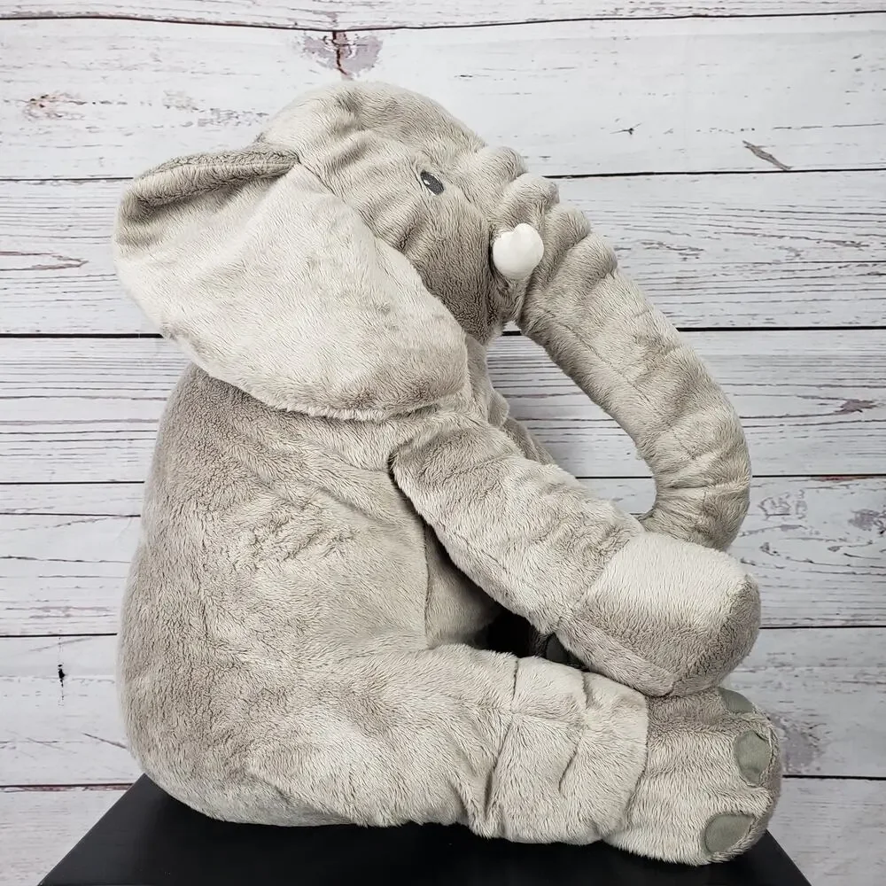 IKEA Gray Elephant Large 21'' Soft Stuffed Animal Plush